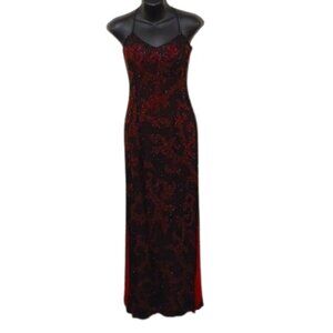 La Scala Beaded Backless Red Carpet Evening Gown- Sz. Sm